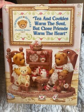 Vtg Cherished Teddies STEPHANIE & MELANIE Tea Cookies Close Friends NIB 482544
